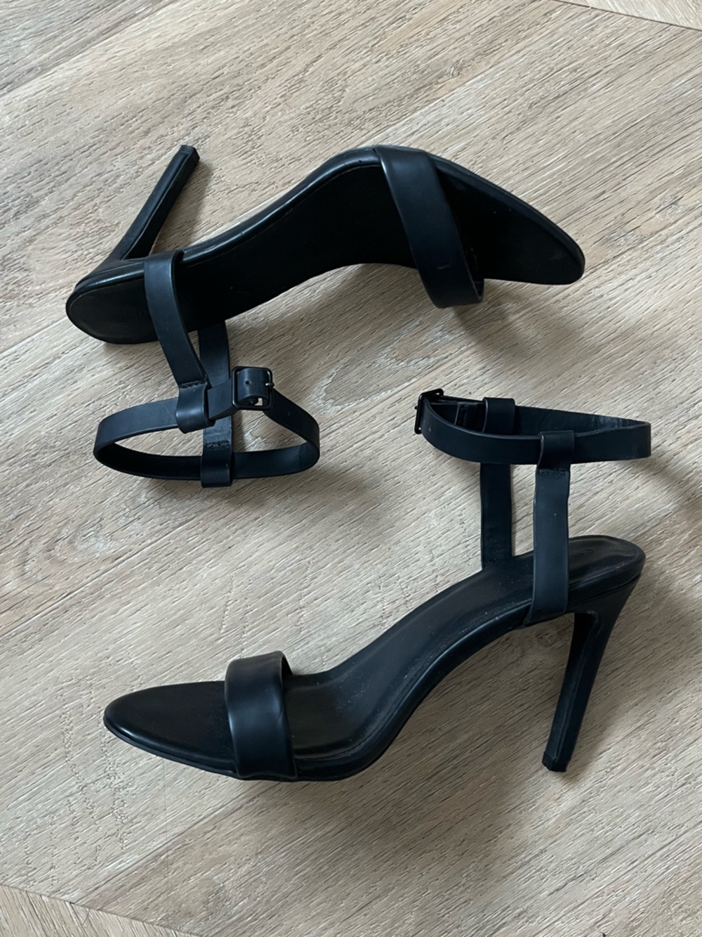 OAK + FORT Black Strappy Stiletto Sandals
